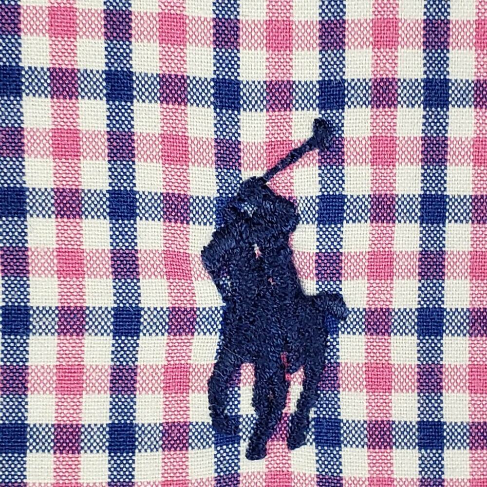 Polo Ralph Lauren Shirt Oxford Button Down Mens Size Medium LS White Pink Plaid - Picture 4 of 11